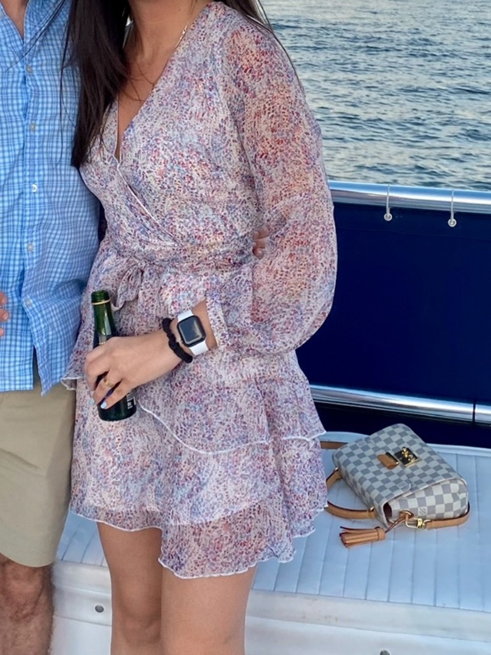 Long Sleeve Wrap Dress - size small